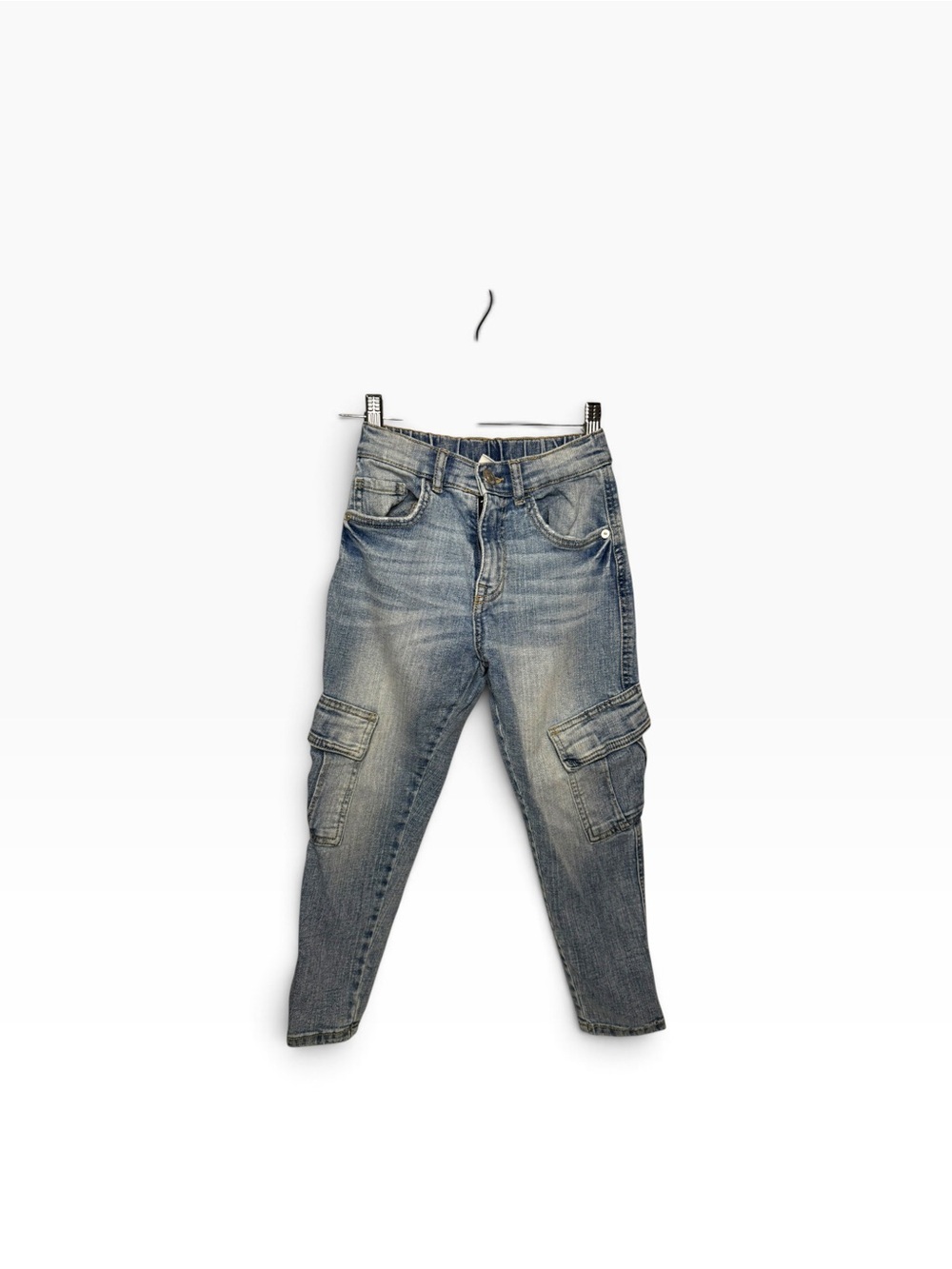 ⭐️ 5/$30 Zara Kids Cargo Denim Jeans size 7